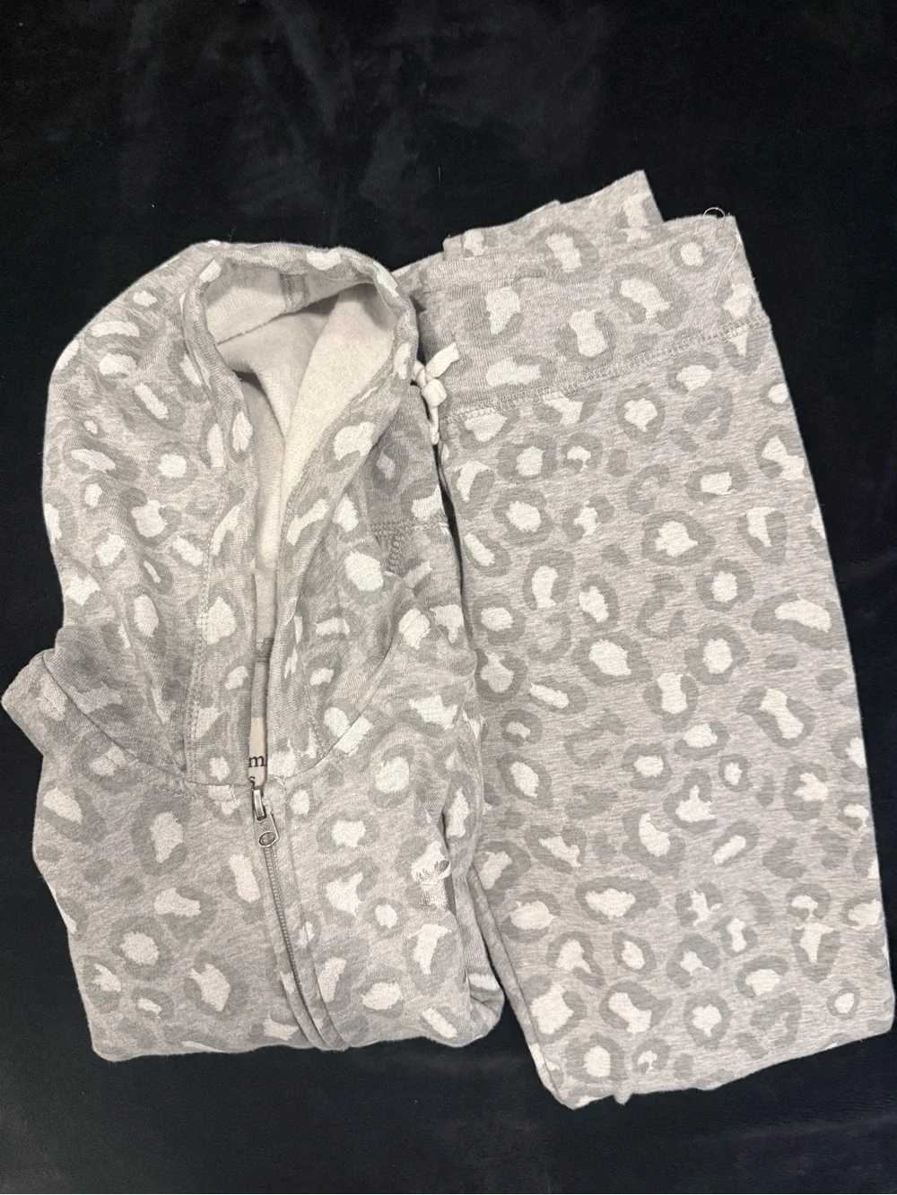 abercrombie kids Gray Leopard Zip Hoodie & Jogger Set